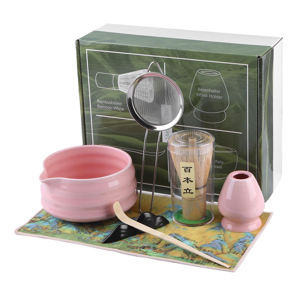 7 Pcs Matcha Kit Set Includes Matcha Bowl Whisk Sifter Scoop Matcha Making Kit for Matcha Tea Ceremony