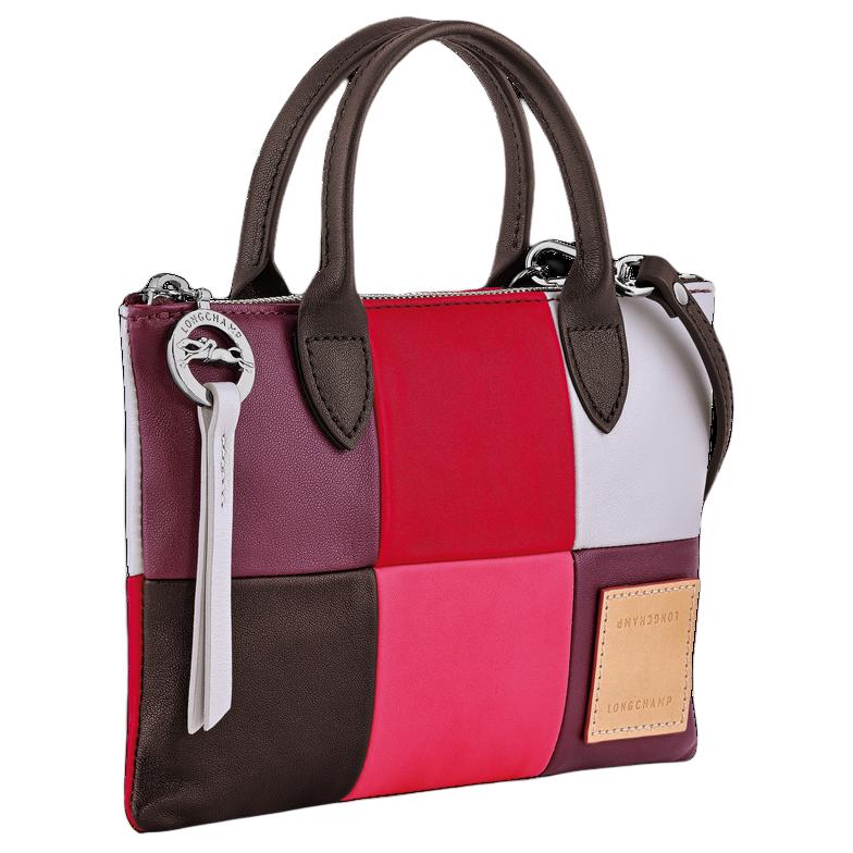 Longchamp Replay Brand Logo Patch Lambskin Crossbody Shoulder Handbag Women handbag Deep-Purple 10294HGB061