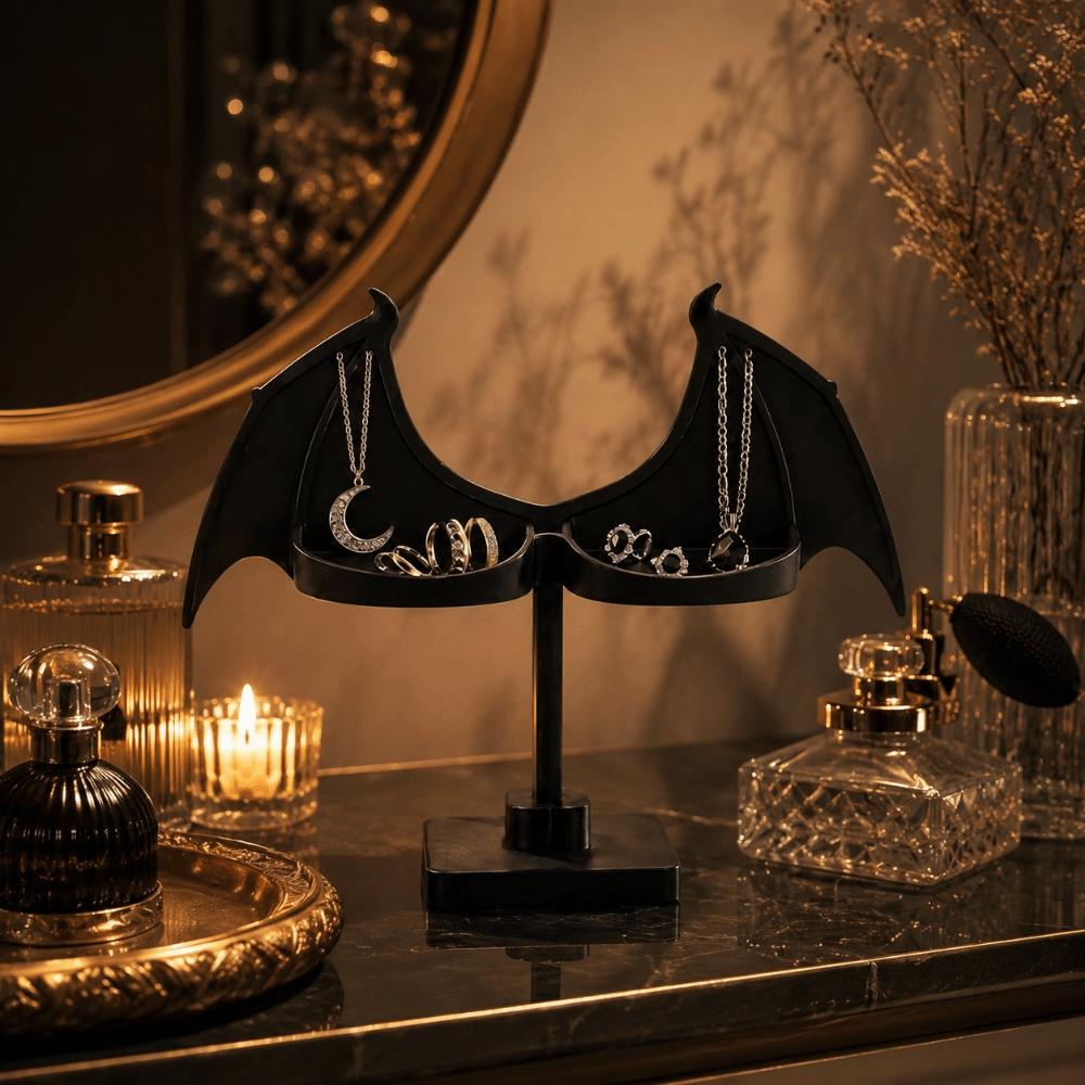 Funny Bat Wing Eyeglasses Holder Gothic Style Halloween Ornaments Storage Rack Creative Jewelry Display Stand Desk Display