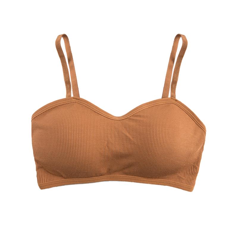 

Женский кроп топ бесшовный с подкладкой жёлтый