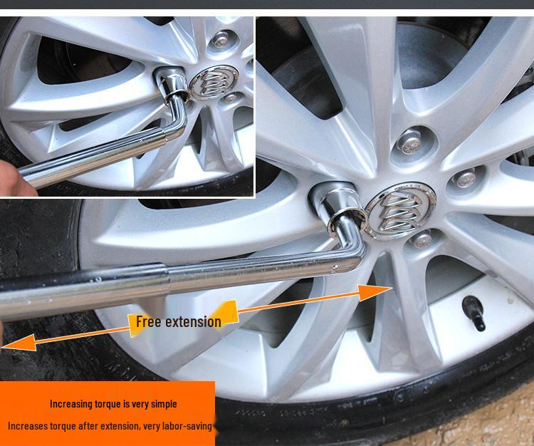 Telescopic Anti-Slip Tire Wrench: Portable Labor-Saving Tool for Easy Tire Changes