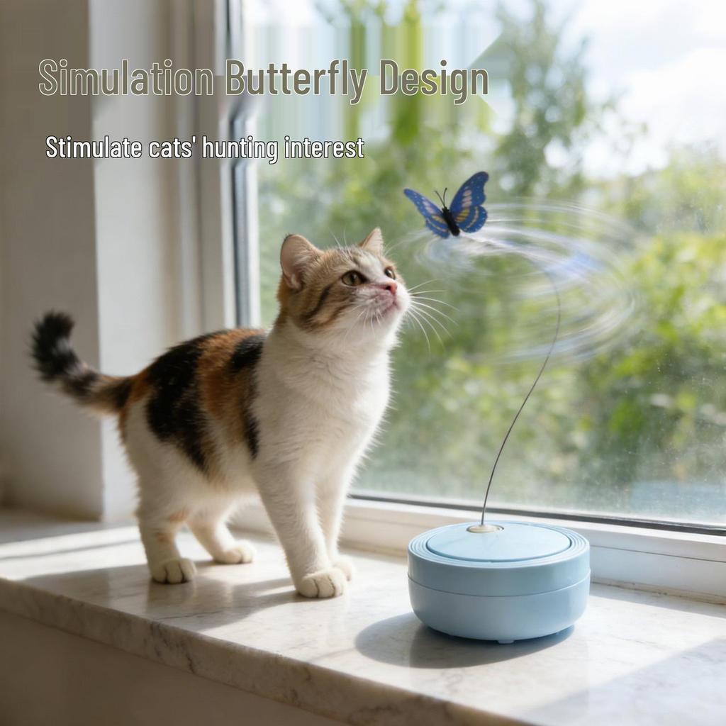 Smart Rotating Butterfly Cat Teaser: Automatic Pet Entertainment Toy