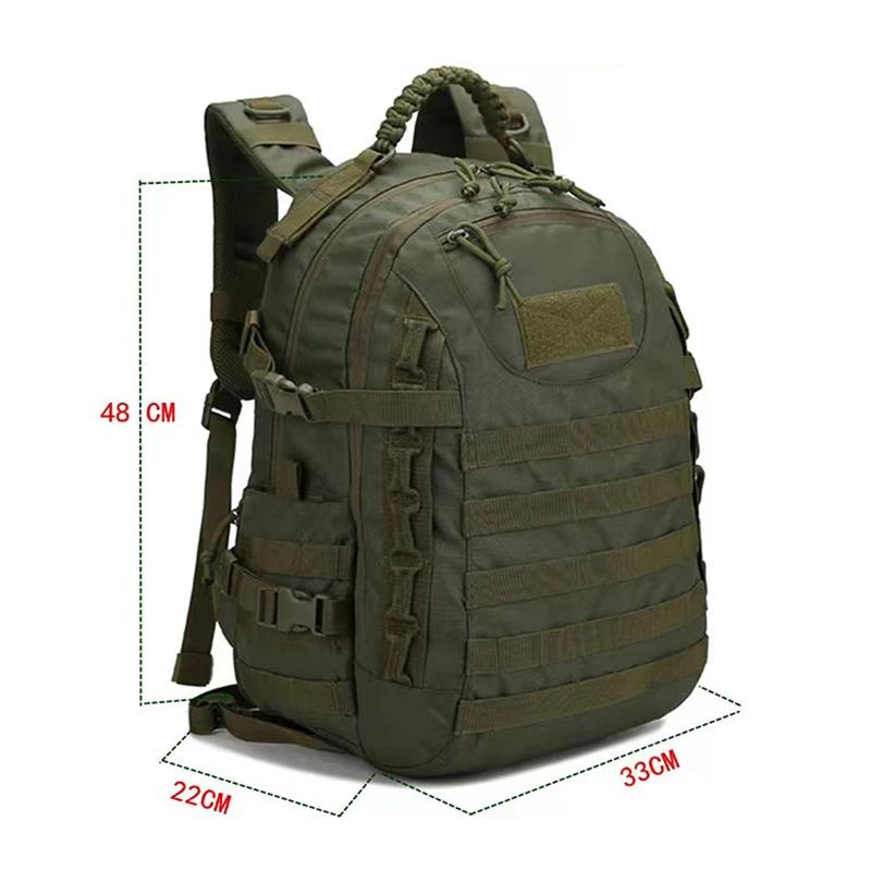 Men Military Tactical Backpack Outdoor Water-Repellent Camping Hunting Trekking Sport Bag Softback Large Capacity Army Molle Rucksack