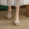 Simple One Strap Baotou Sandals Women's Spring and Summer Vintage Roman Sandals