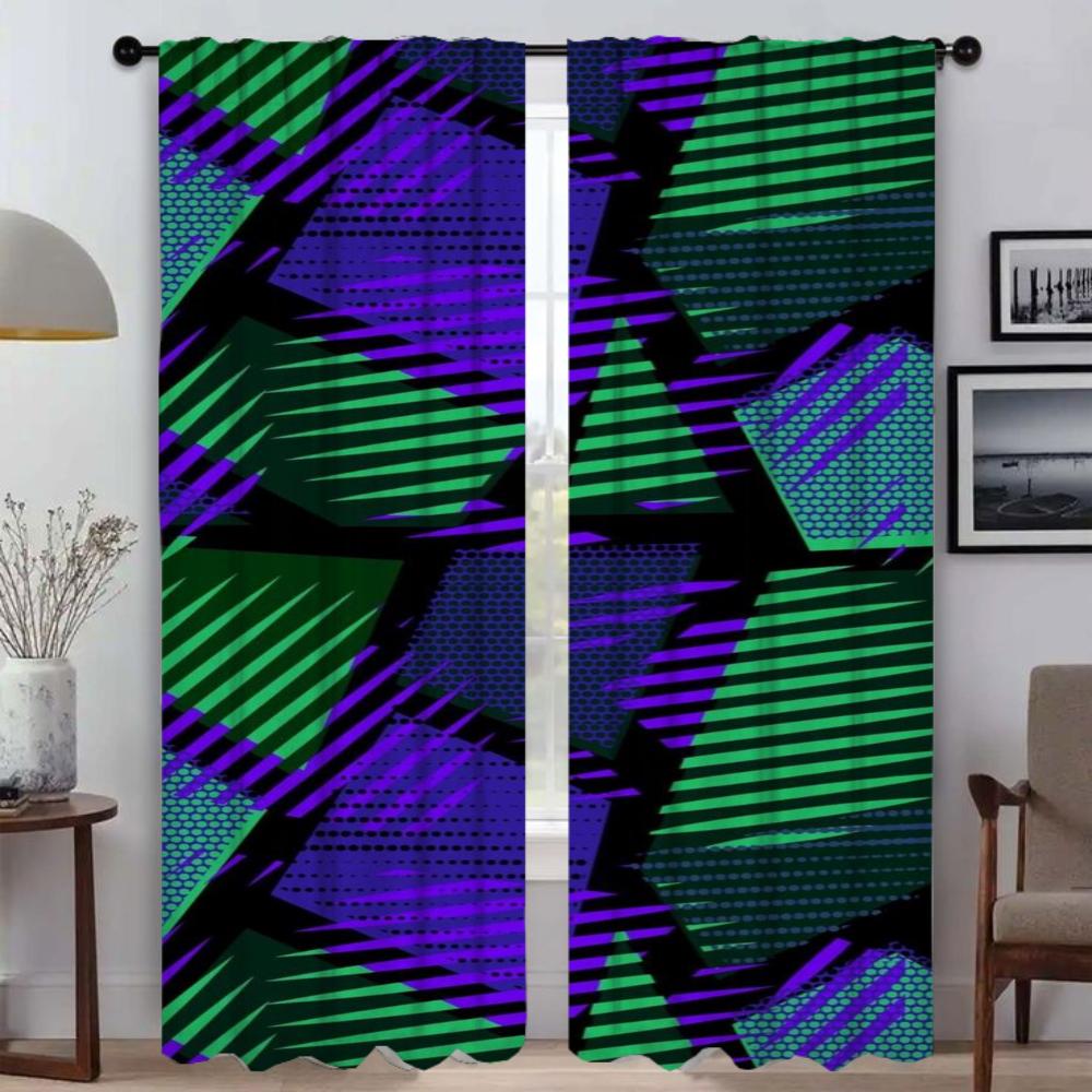 

Окрашенные дизайнерские затемняющие шторы для комнаты, 2-х панельные шторы, детская комната, украшения на Хэллоуин, шторы для домашнего интерьера, шторы для гостиной W50xH70cmx2pcs-CL