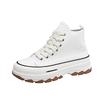 Women High Top Sneakers Lace-Up Casual Plarform Height Canvas Non-slip Wear Resistant Spring Female Vulcanize Shoes