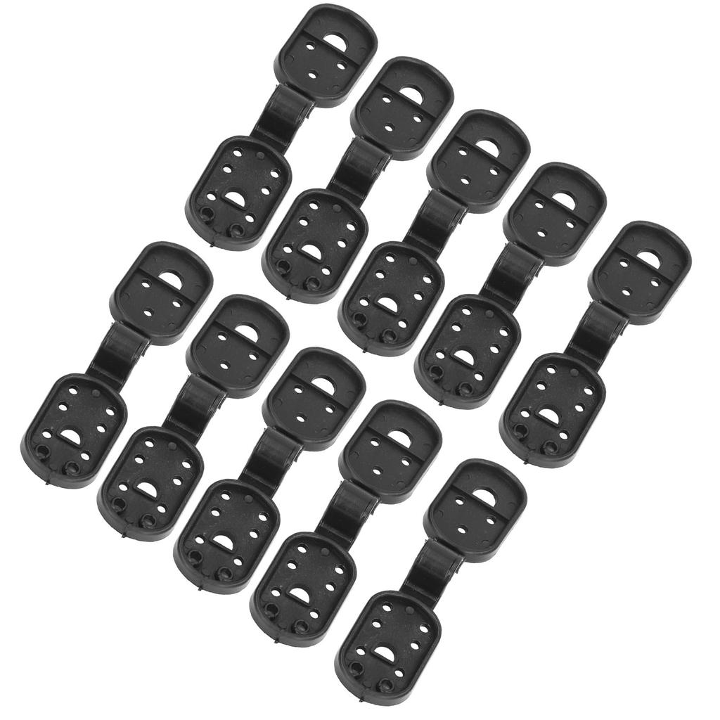100pcs Shade Cloth Clips Black Oval ABS Easy to Use Sunshade Net Fixing Clips for Bird Netting