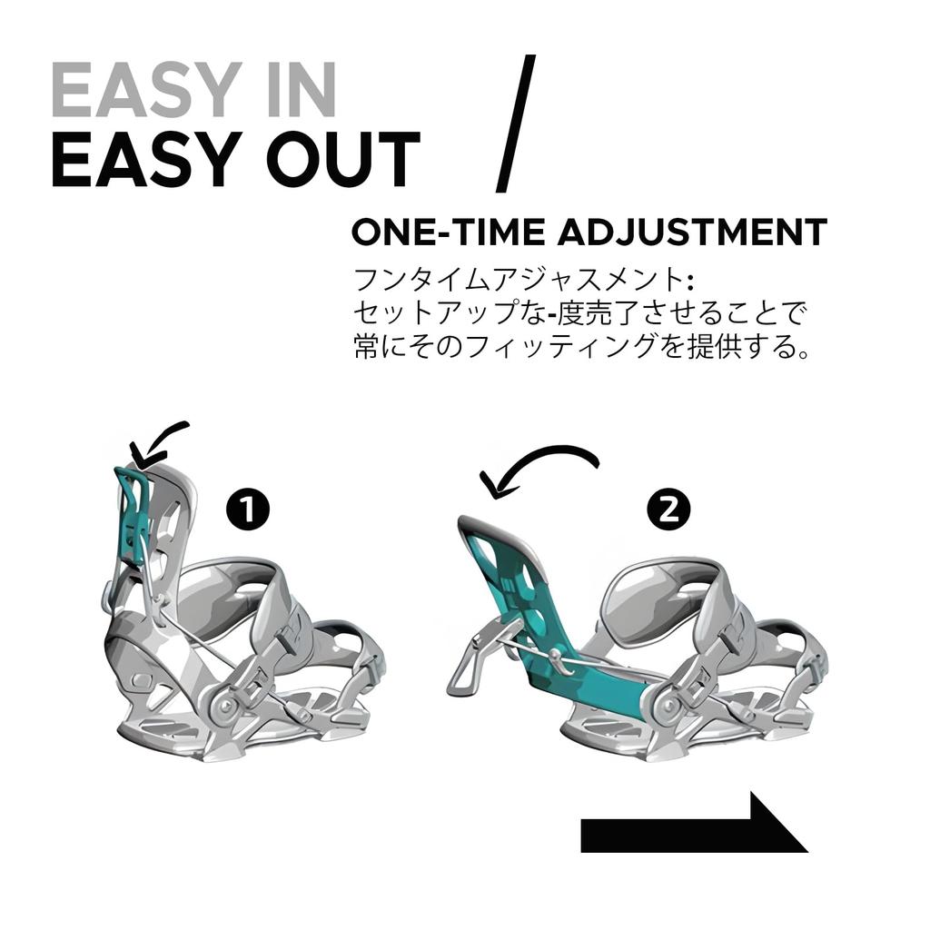 XCMAN Snowboard Lightweight Rear Entry Bindings for Men and Easy To Load and Unload Rear-Step Bindings, All-Mountain Women,