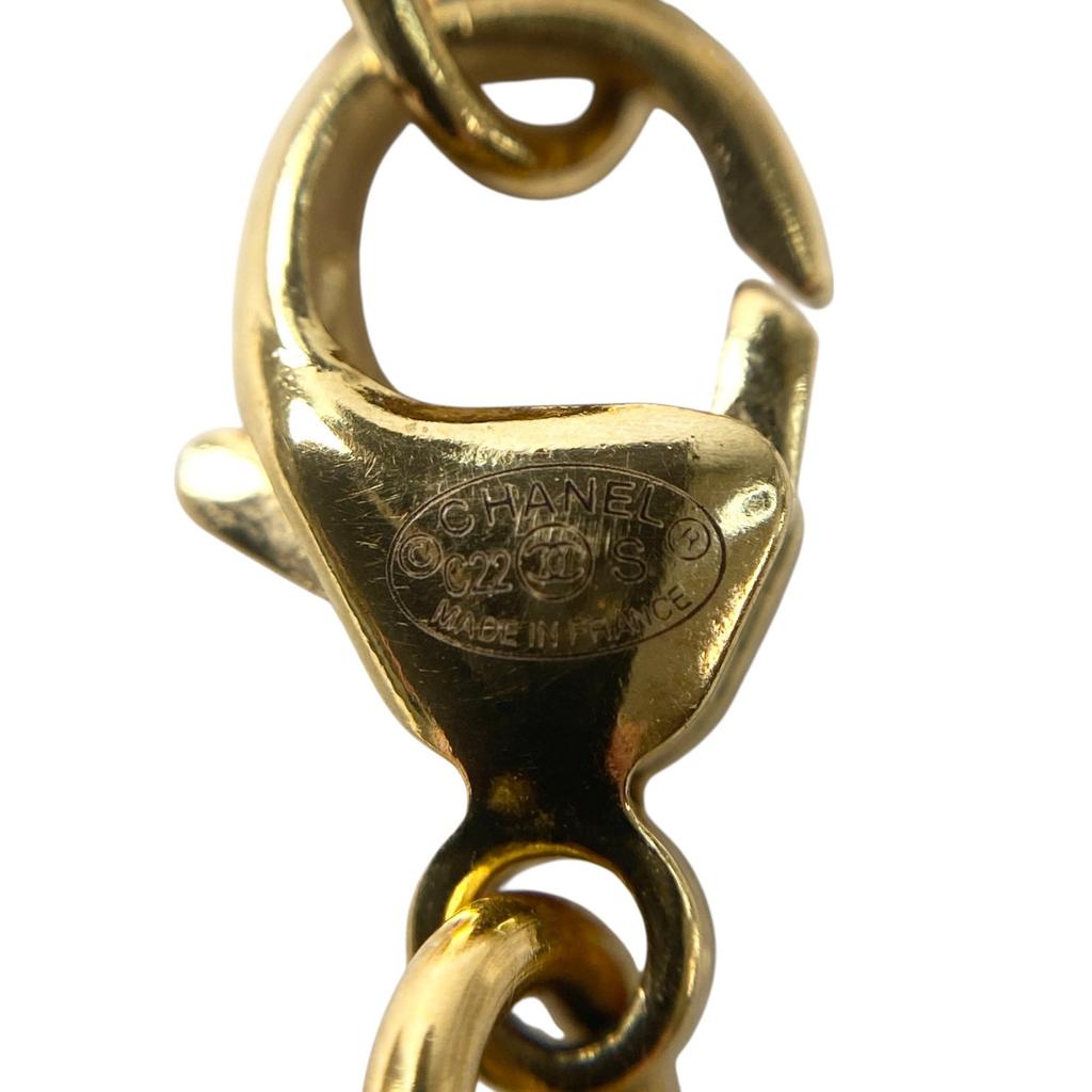 Used CHANELchoker Gold/black Metal Women