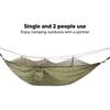 Camping Hammock with Net 210T Nylon Fabric Anti Fall Foldable Dark OD Green 440.9lb Portable Hammocks for Ourdoor Travel