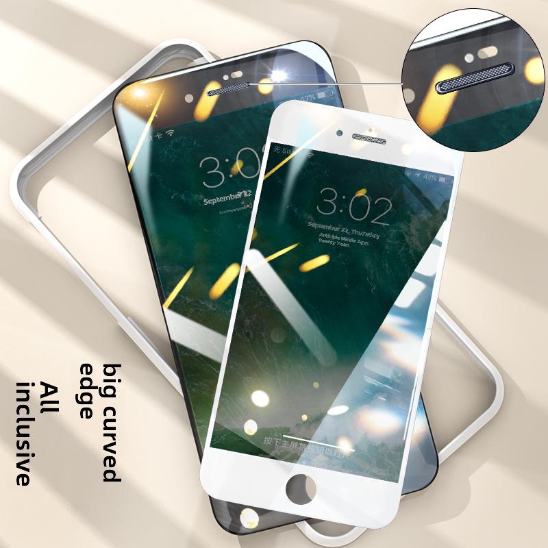 Ochranné tvrzené sklo pro iPhone 6s/7 Plus/8 Plus/SE 2/SE 3 - Pokrytí celého okraje (K dispozici v černé/bílé barvě)