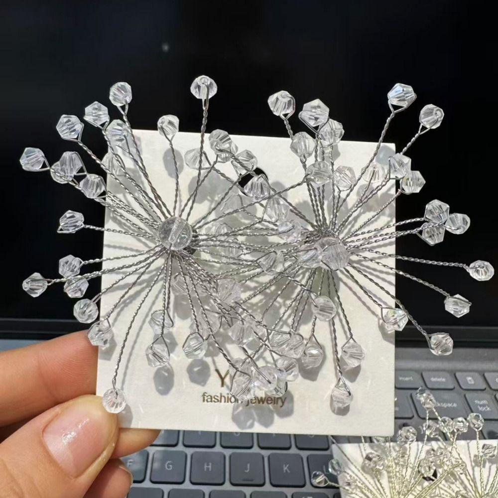 Sparkling Snowflake Earrings Women's Accessories Beaded Crystal Earrings Formal Events