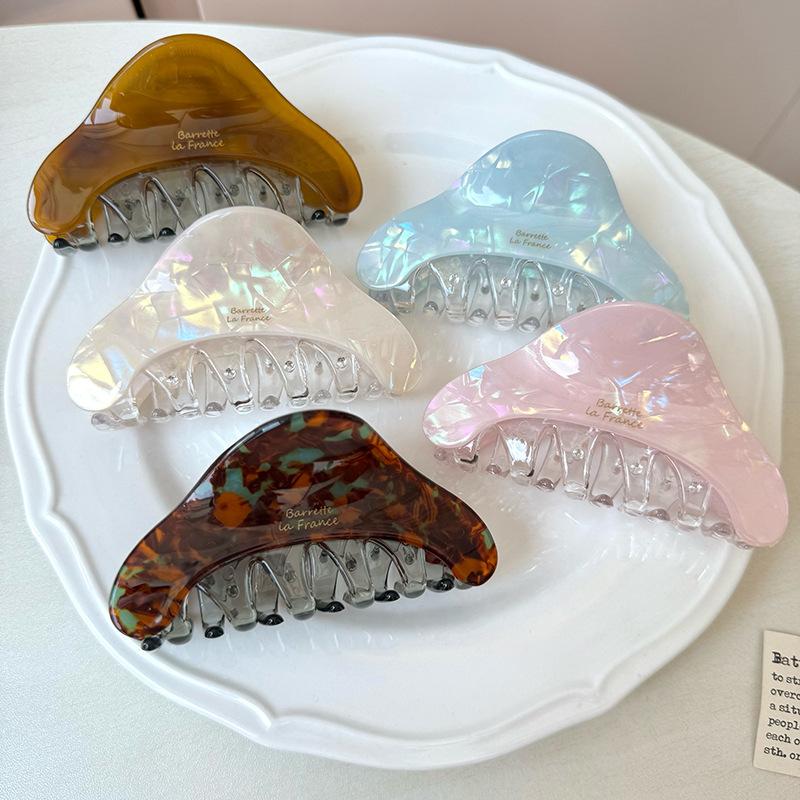 Sweet Color Block Acetate Hair Clip Women's Temperament Hairpins Simple Shark Clip Hair Accessories