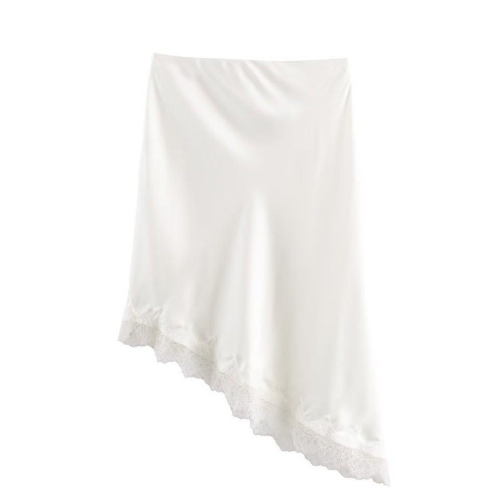 Lace Women's Skirts Elastic Lace Underskirt Fashion Satin Half Slip Dress  for Girls