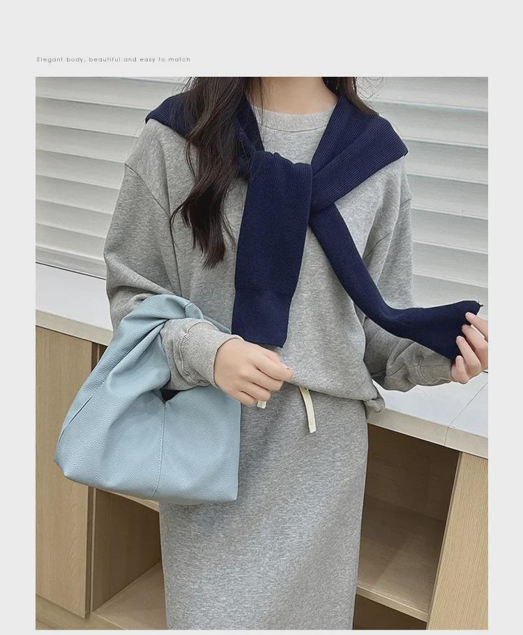 2024 High-End Pleated Croissant Handbag - Soft PU Shoulder Bag for Women