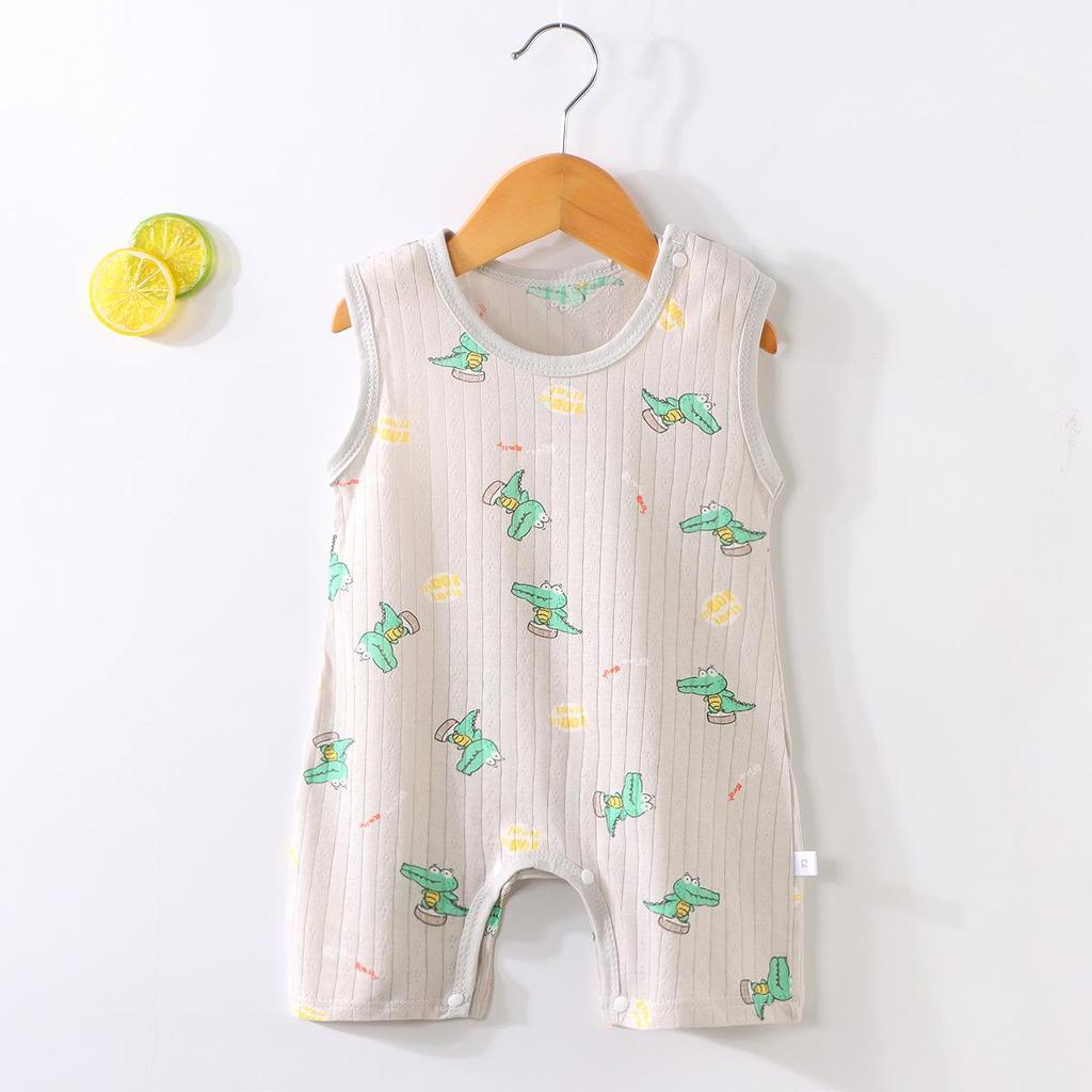 Zomer Romper Baby Koreaanse Stijl - Mouwloos Cartoon Katoenen Bodysuit