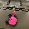 1 Pcs Simple And Fashionable Leather Crab Car Keychain Bag Creative Headphone Bag Pendant Accessories