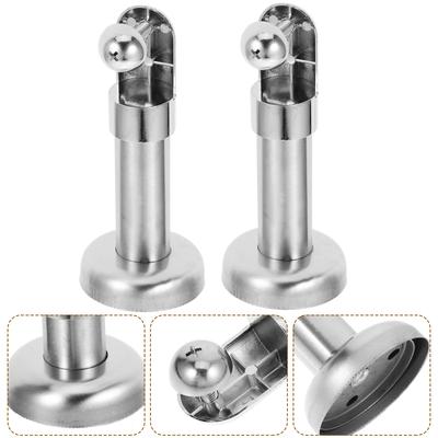 4pcs Stainless Steel Toilet Partition Support Foot Restroom Bracket Durable Bathroom Hardware Fixture For Public Restroom