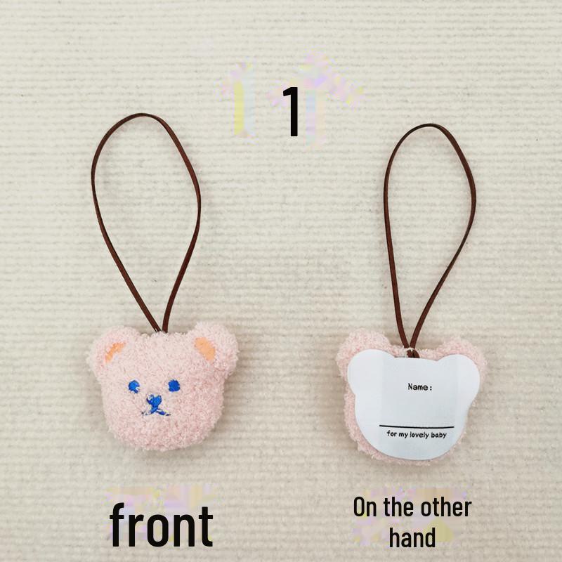 Korean-Style Cute Bear Doll Bag Pendant & Children's Name Tag Keychain