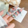Niche Mori Dreamy Gradient Oil‑Drip Butterfly Star Zircon Blue Flower Cluster Open Ring Fresh Adjustable Stack‑Wear Trend Jewelry