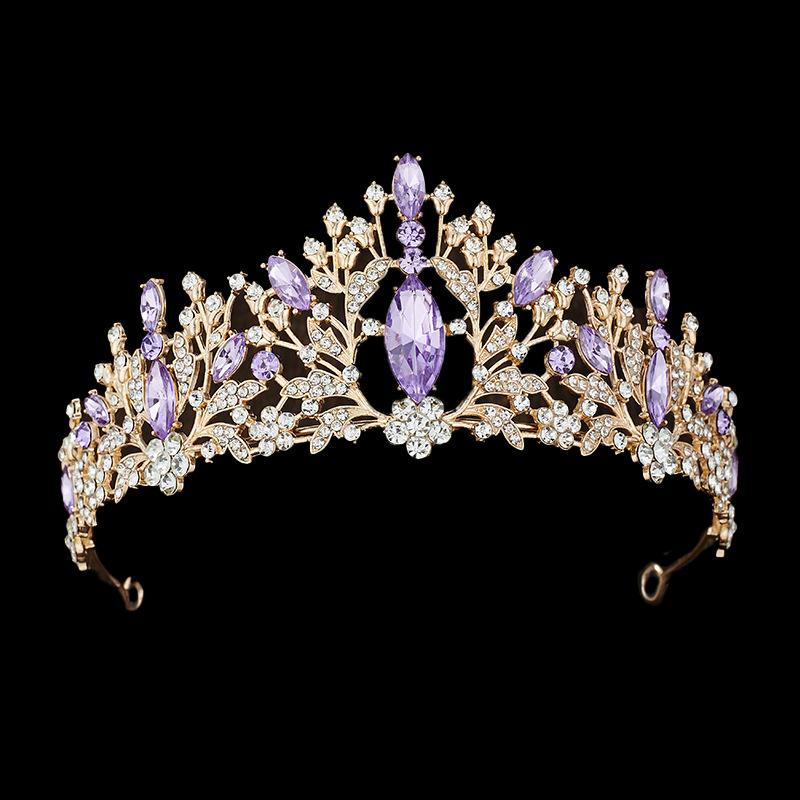 European and American Bride Crown Hair Accessories Crown Dress Accessories  Wedding Styling Headwear for Women