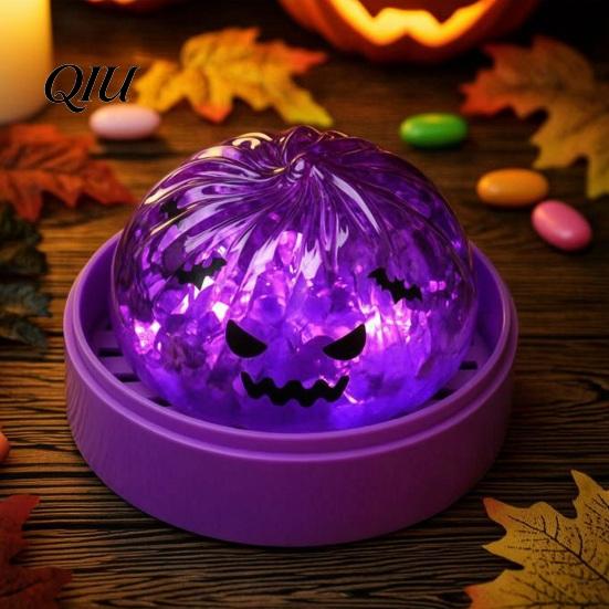 Portable Dumpling Toy Halloween Stress Relief with Steamer, Glitter Ball Fidget Party Favors Toy, Anxiety Relieving Steamed Bun Squeeze for