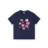 Guochao American pure cotton short-sleeved t-shirt women's new design sense niche loose large size fat mm cartoon top