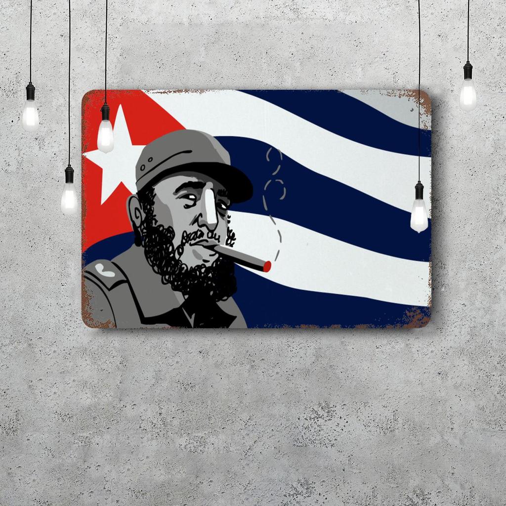 fidel castro Chairman Vintage Metal Tin Signs Posters Decor Retro Metal Plaque Wall Art Decor for Garage Bar