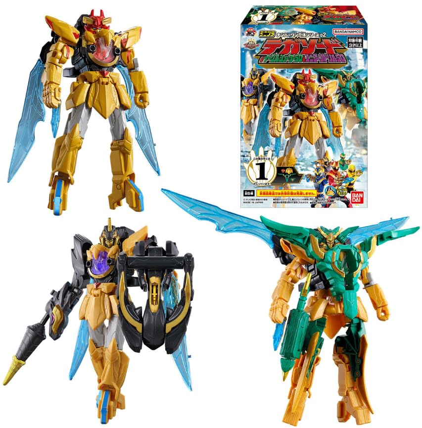 

Minipla Number One Combined Series 02 Tega Sword Eagle Shooter 50 Unicorn Drill 50 Complete Set of 6 Types Jar Candy Plastic Model Kit in a dedicated