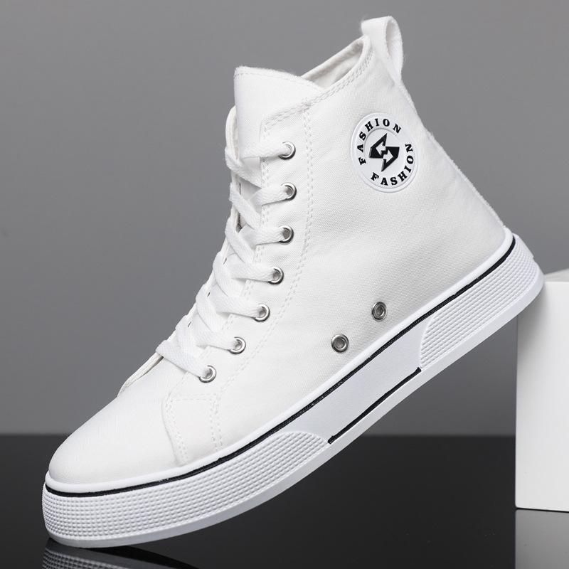 Men's Harajuku-Style High-Top Canvas Shoes: Trendy, Comfortable Casual Footwear for Teenagers and Students