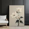 White Elegance - Minimalist Floral Poster White Elegance - Minimalist Floral Poster, 40X50 Cm, Frameless, Matte Paper 230 Gsm