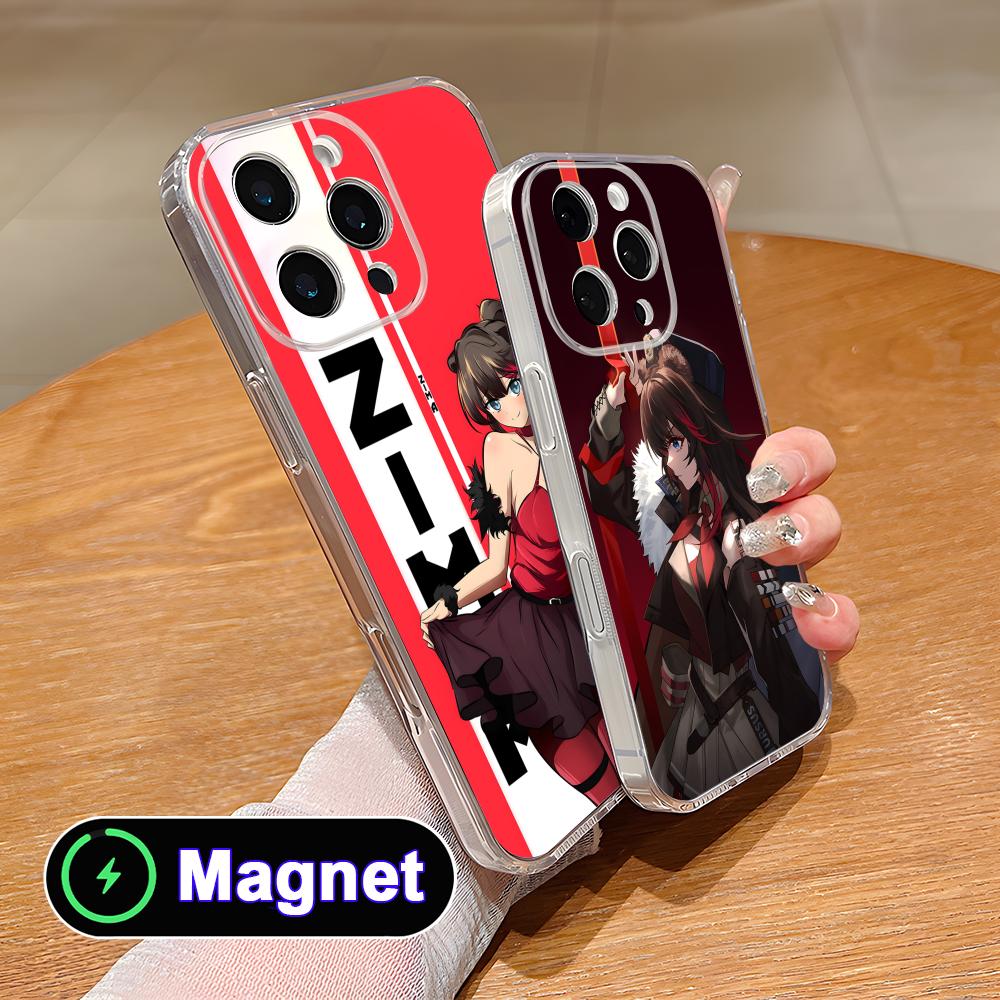 Arknights Zima Clear TPU Magsafe Mobile Phone Case for iPhone 17 16 15 14 13 12 11 Air Pro Max Plus Mini Colorful Cover