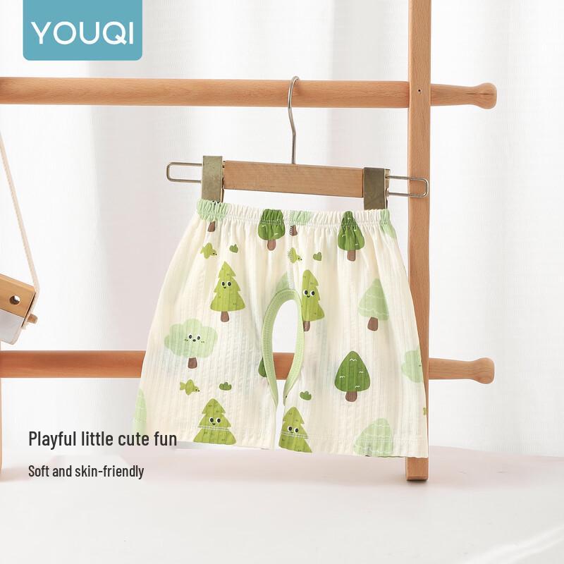 Youqi Baby Summer Cotton Open-Crotch Shorts