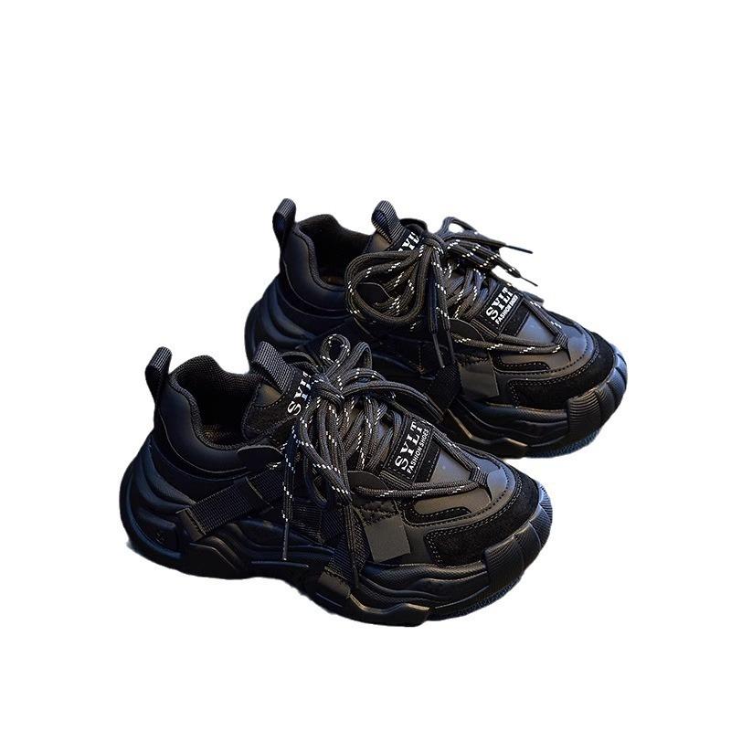 Girls shoes 2025 spring and autumn new soft-soled versatile dad shoes little girls soft-soled single shoes medium and older children's sports shoes