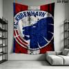 F.C. Copenhagen Wall Tapestry Aesthetic Wall Hanging Printed Fabric Blanket Decorative Tapestries for Bedroom Living Room Home Decor