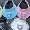 Fan Hat 3 Speed Adjustable Fan Angle Outdoor Hat Rechargeable Small Fan Large Brim Hollow Top Hat Anti-UV Travel Hat