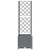 VidaXL Planter with Trellis Light Grey 40x40x136 Cm PP 153270