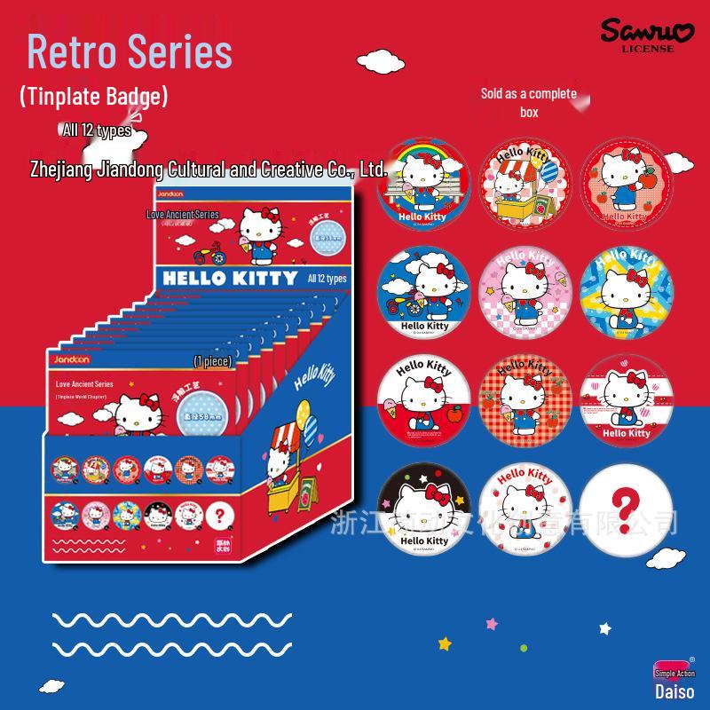 Значок из жести серии Sanrio Retro Kitty Blind Box