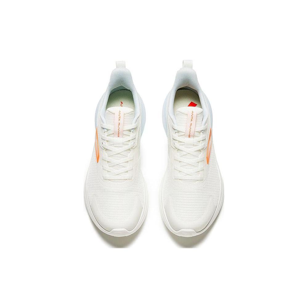 New Anta Cushioning Low Top Running Shoes Women's White Orange 922335501-4