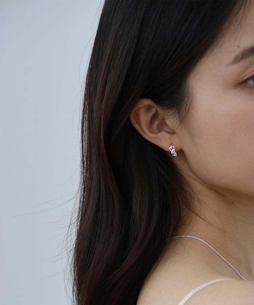 Febor Bloom Twist Earring(2 Sizes)_Silver