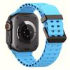 Ocean Silicone+Metal Buckle Strap For Apple Watch Band Ultra 3/2 49mm Sport Bracelet iWatch 11 10 9 8 7 6 SE 46mm 45mm 44mm Belt