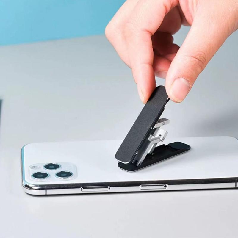 1/3Pcs Mini Invisible Foldable Mobile Phone Stand Aluminum Alloy Desktop Mount Material Holder Adjustable Angle For Cellphone