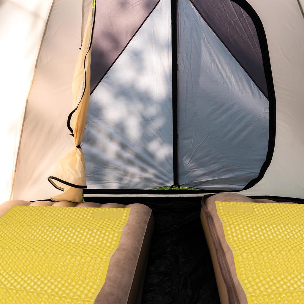 M METERXITY Portable Foam Sleeping Pad Insulated Foldable Sleeping Pad Mat for Camping Hiking 185 X 55 Cm Yellow R-value 2.1