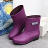 Fashion Rubber Boots for Women Rain Shoes Comfort Slip-on Waterproof Galoshes Woman Garden Water Shoes Rubber Rain Boots Botas De Lluvia