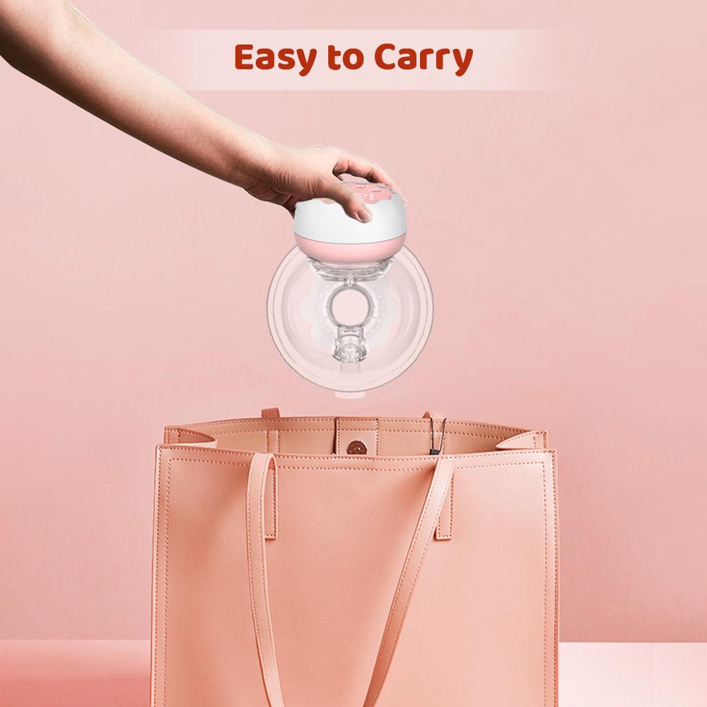 Extractor de leche portátil, extractor de leche eléctrico manos libres para amamantar, 4 modos, 12 niveles de succión, bajo