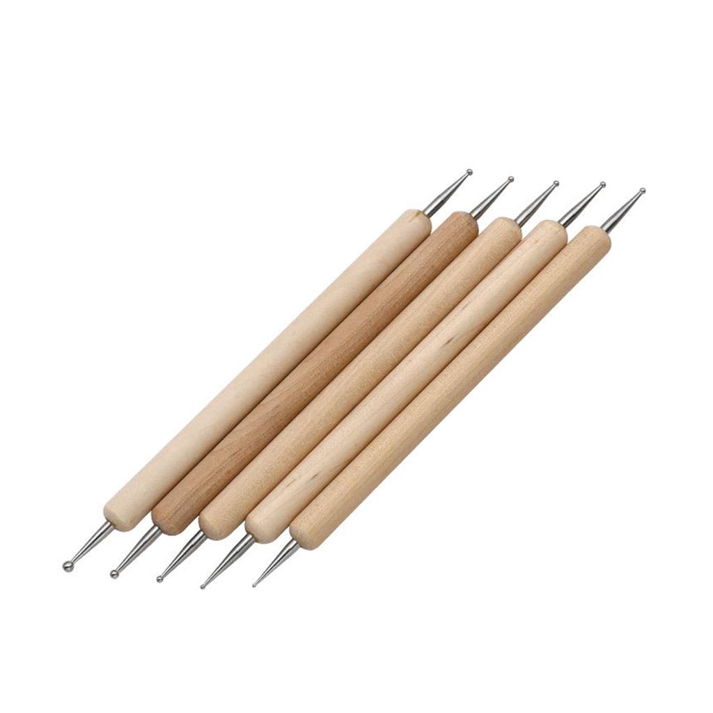 5 Pcs Dotting Pen with Two Ends Nail Art Dotting Tool Embossing Pen Dotting Tool Set Nail Art Pen Clay Carving Tool