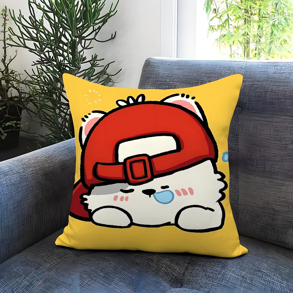 Sticker Cute Bear Stickers Cushion Cover Comfortable Reversible Pillow Cover Ideal for Car Sofa Bedroom  Beyond