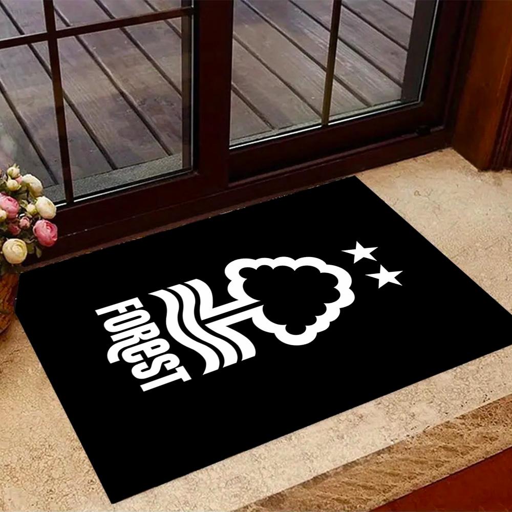 Red Tree Forest Logo Themed Anti-Slip Rugs - Polyester Home Decor, Suitable for Bedrooms, Living Rooms, Doorways, Studios, and Decorations