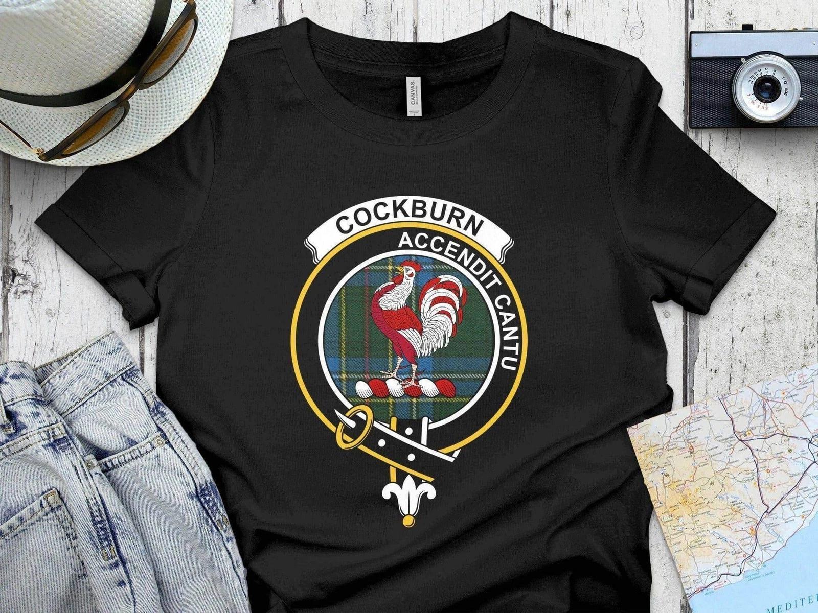 Clan Cockburn Crest Tartan T-Shirt & Sweatshirt S