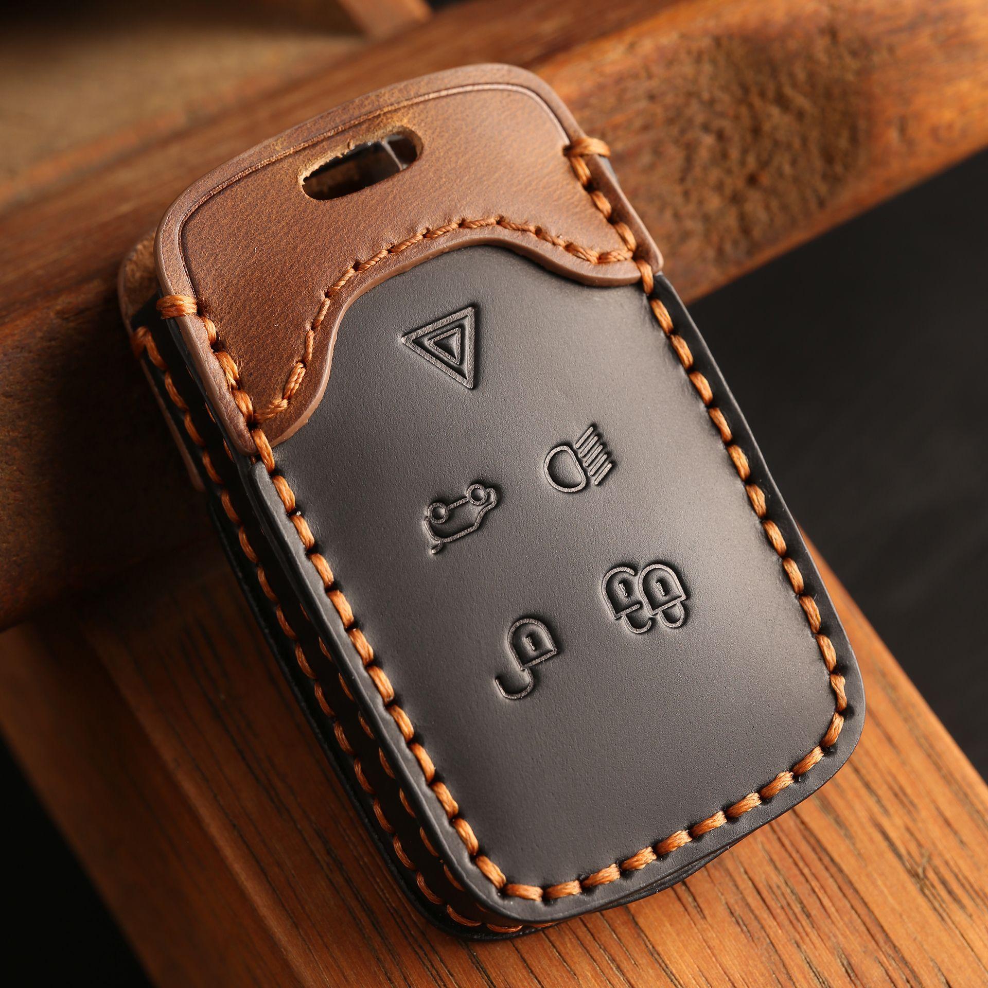 

Индивидуализированный чехол для ключа Land Rover, пикап Range Rover, Aurora Defender Discovery, спортивная версия, чехол из высококачественной коровьей кожи, с застежкой. чёрный